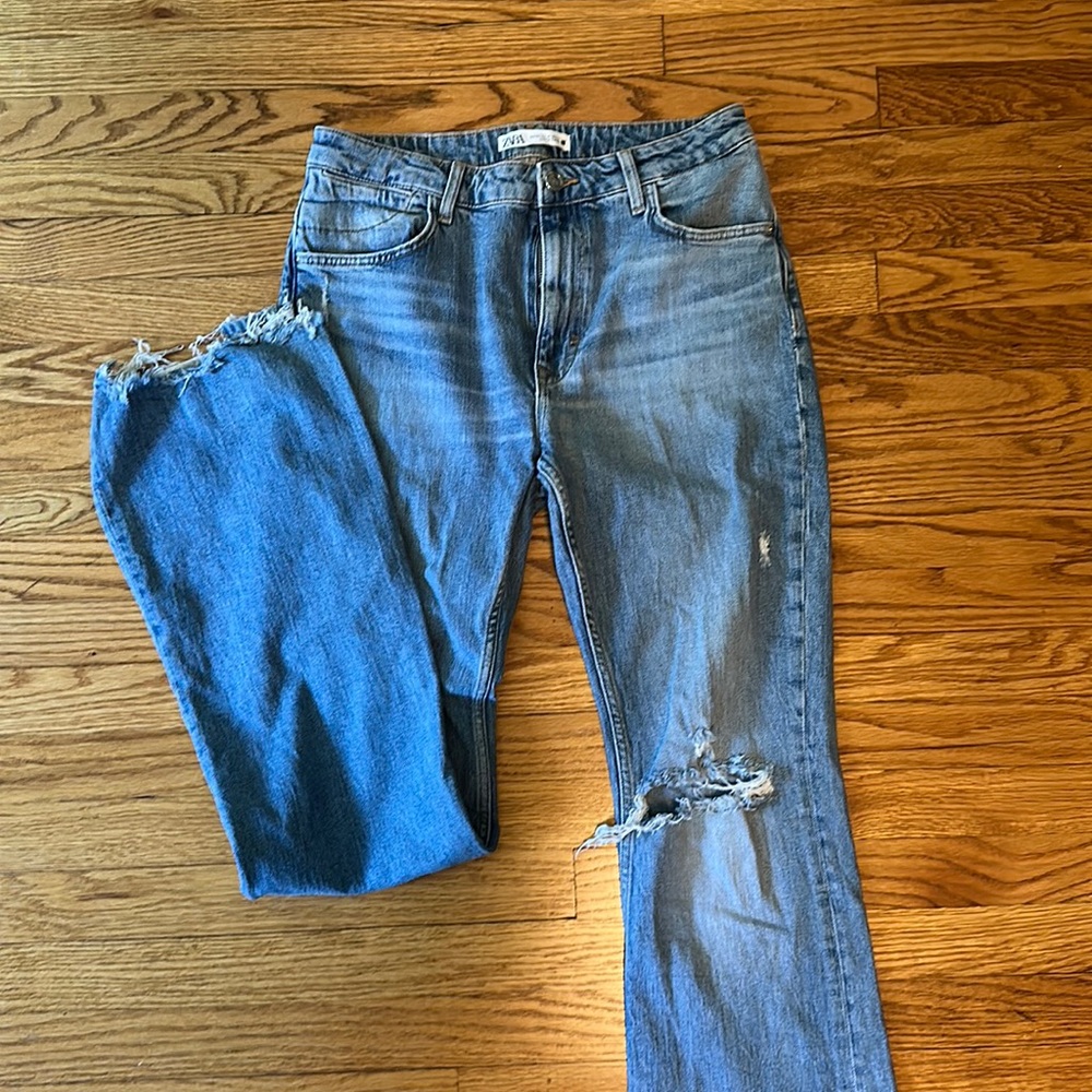 Flared, Ripped, Zara Jeans